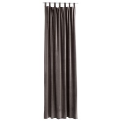 Rideau long en velours taupe 130x270cm