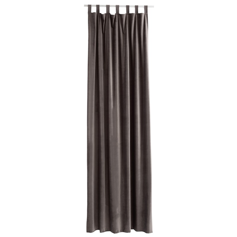 Rideau long en velours taupe 130x270cm