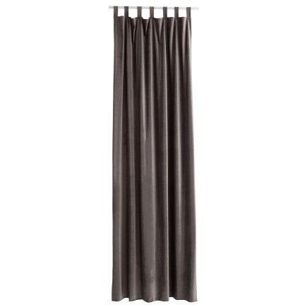 Rideau long en velours taupe 130x270cm