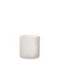 Photophore cylindrique en verre blanc 12x12x12 cm