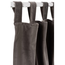 Rideau long en velours taupe 130x270cm