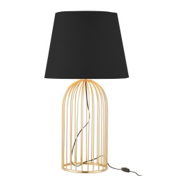 Lampe à poser avec abat jour noir en métal 25x25x62 cm