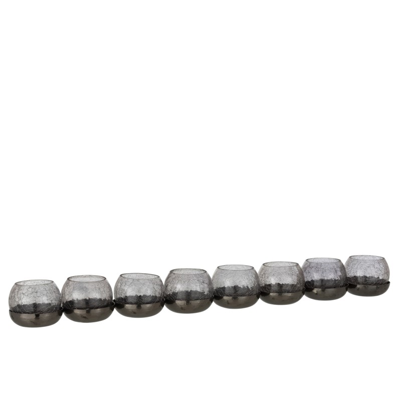 Fotóforos 8 bolas agrietadas de metal 71x9x8 cm