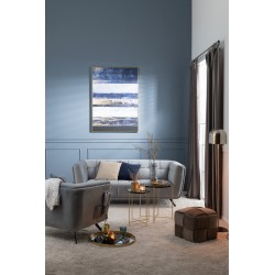 Rideau long en velours taupe 130x270cm