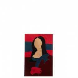 Marco rectangular con mujer en rojo de 40x1x60 cm