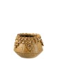 Cache-pot rond en céramique ocre 18x18x13 cm Cache-pot rond en céramique ocre 18x18x13 cm