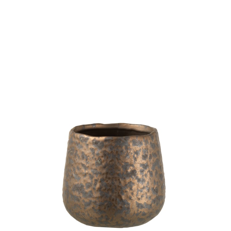 Cache-pot en céramique rond avec motif