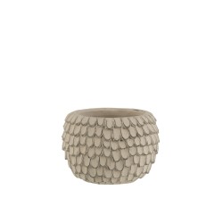 Macetero de cemento gris 18.5x18.5x13.5 cm