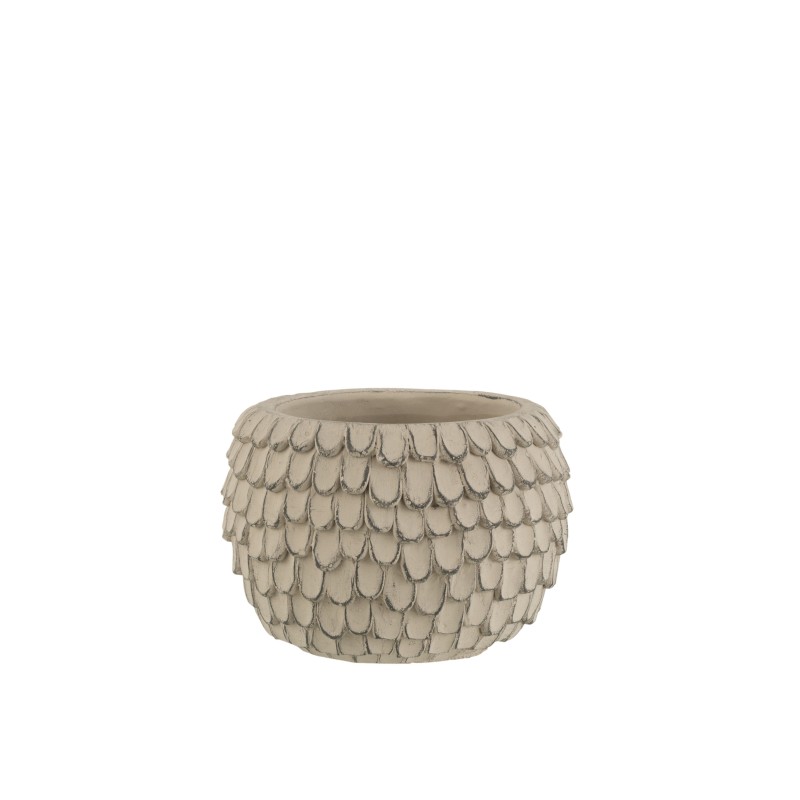 Macetero de cemento gris 18.5x18.5x13.5 cm