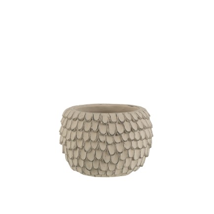 Macetero de cemento gris 18.5x18.5x13.5 cm