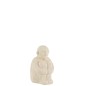 Figura sentada em cimento branco 10x12x18cm Figura sentada em cimento branco 10x12x18cm