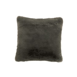 Coussin carré en polyester gris 41x41cm