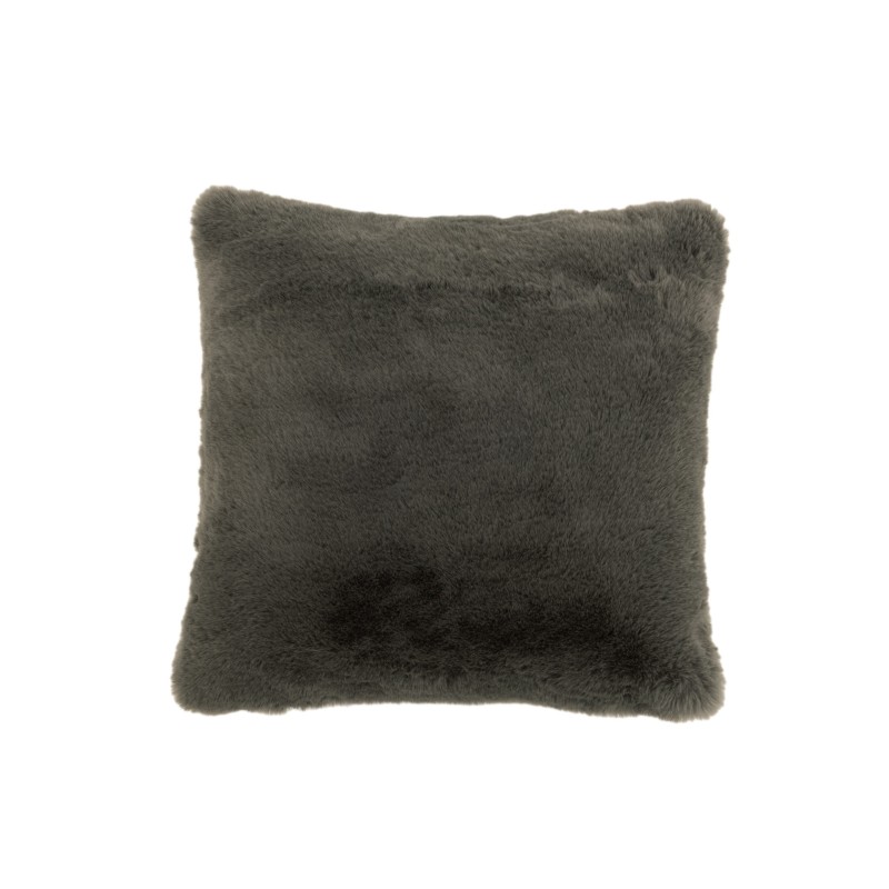 Cuscino quadrato in poliestere grigio 41x41cm Cuscino quadrato in poliestere grigio 41x41cm