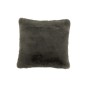 Cuscino quadrato in poliestere grigio 41x41cm Cuscino quadrato in poliestere grigio 41x41cm