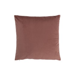 Coussin carré en velours rose foncé 45x45cm