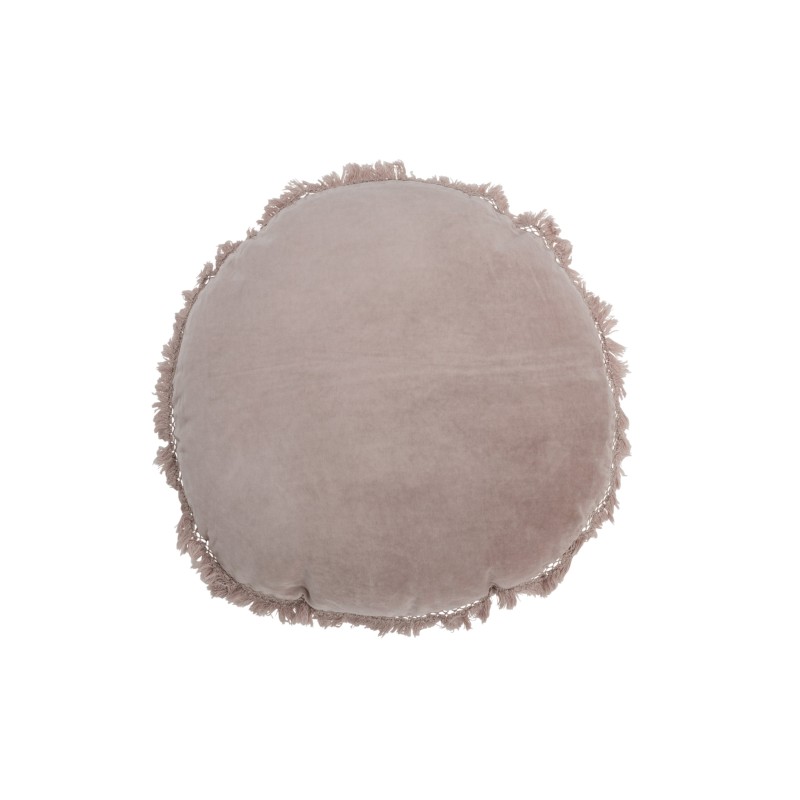 Coussin rond en coton rose 47x47cm