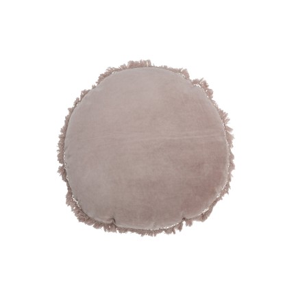 Cuscino rotondo in cotone rosa 47x47cm