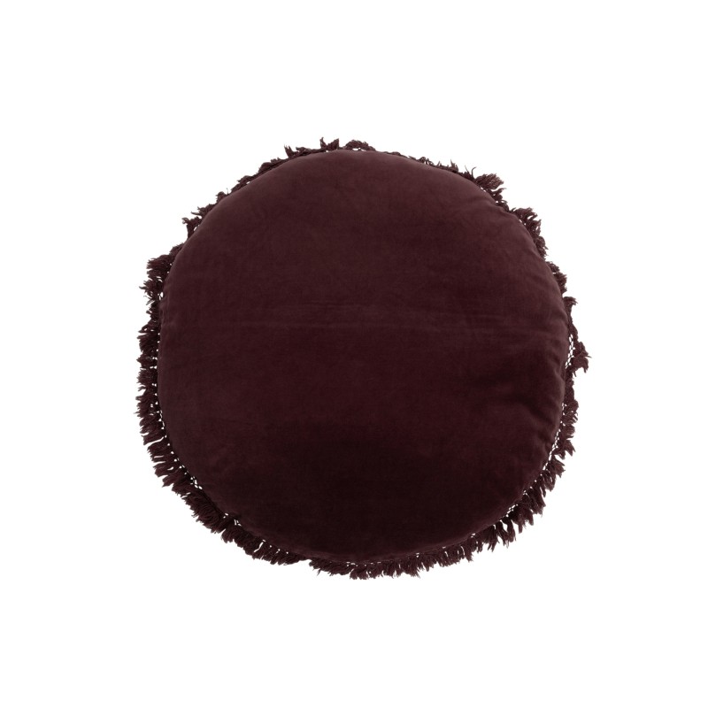 Cuscino rotondo in cotone color malva 47x47cm Cuscino rotondo in cotone color malva 47x47cm