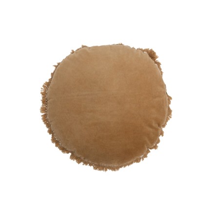 Cuscino rotondo in cotone ocra 47x47cm