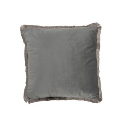 Cuscino quadrato in poliestere grigio 42x42cm