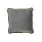Cuscino quadrato in poliestere grigio 42x42cm Cuscino quadrato in poliestere grigio 42x42cm