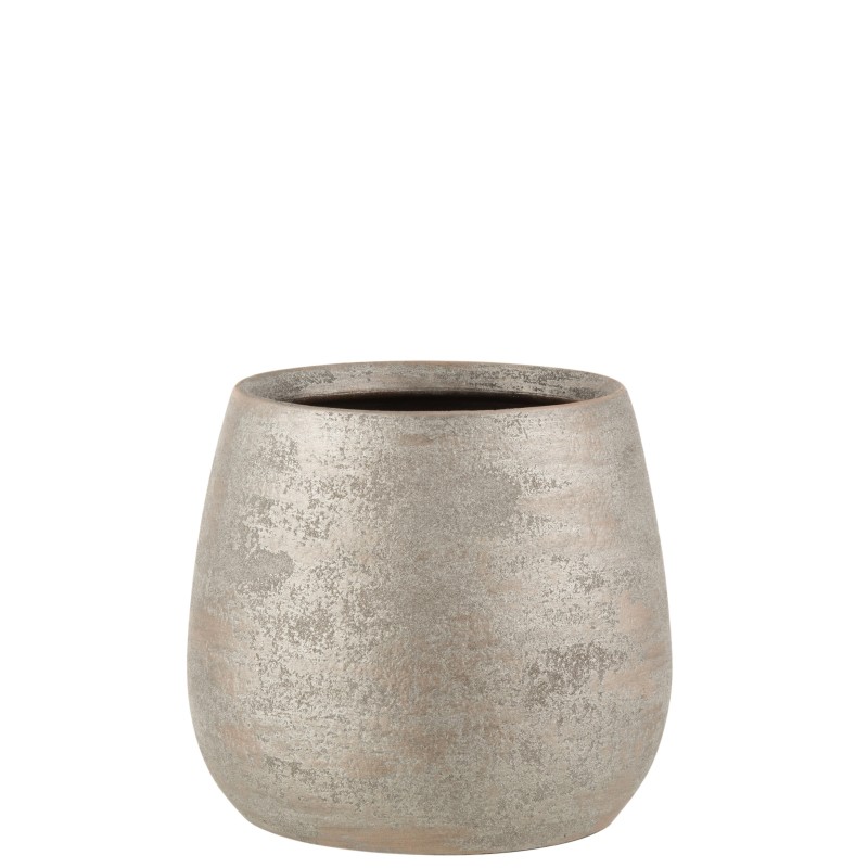 Cache-pot en céramique argent 23x23x22 cm Cache-pot en céramique argent 23x23x22 cm