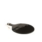 Planche ronde avec poignée en bois de manguier noir D30cm
