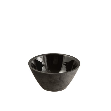Bol de madera de mango negro de 23x23x12cm