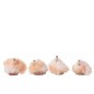 Lot de 4 poules en céramique rose 7x7x12 cm Lot de 4 poules en céramique rose 7x7x12 cm