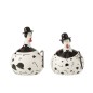 Lot de 2 poules en céramique 17x17x22 cm Lot de 2 poules en céramique 17x17x22 cm