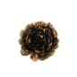 Palla decorativa di piume dorate 15x14x9 cm Palla decorativa di piume dorate 15x14x9 cm