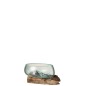 Vase haut en verre sur pied en bois de Gamal naturel Vase haut en verre sur pied en bois de Gamal naturel