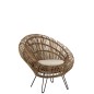 Sedia lounge in rattan con cuscino 104x82x96cm