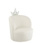 Silla infantil de tela blanca de 47x46x52 cm