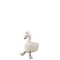 Décoration cygne en textile blanc 15x10x20 cm