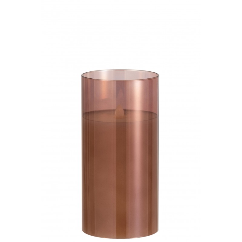 Lampe à led en verre marron 10x10x20 cm