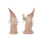Set de 2 anges en résine rose 26x10x28 cm Set de 2 anges en résine rose 26x10x28 cm
