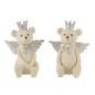 Set de 2 tirelire ours en résine argent 23x14x18 cm Set de 2 tirelire ours en résine argent 23x14x18 cm