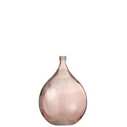 Vase dame jeanne en verre Saumon 40x40x56 cm