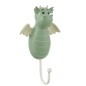 Portemanteau dragon en résine vert menthe 6x12x20 cm