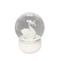 Boule à neige en résine blanc 10x10x12 cm Boule à neige en résine blanc 10x10x12 cm