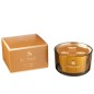 Vela perfumada de 40 horas en vidrio ocre de 14x14x10 cm