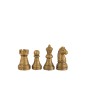 Set de 4 pièces d'échecs en résine doré 9x9x20 cm