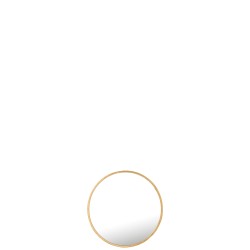 Miroir rond en métal or 50x50x2 cm