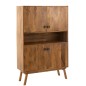 Armoire 4 portes en bois marron 104x40x158 cm