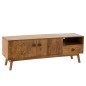 Meuble télé 2 portes en bois marron 152x40x55 cm Meuble télé 2 portes en bois marron 152x40x55 cm