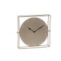 Reloj cuadrado orientable de metal plateado 33x7x33 cm