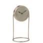 Reloj de mesa retro de metal plateado 18x18x36 cm