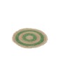 Tapis en écorce de maïs et coton beige et vert
