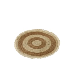 Tapis en bois naturel 70x70x1 cm